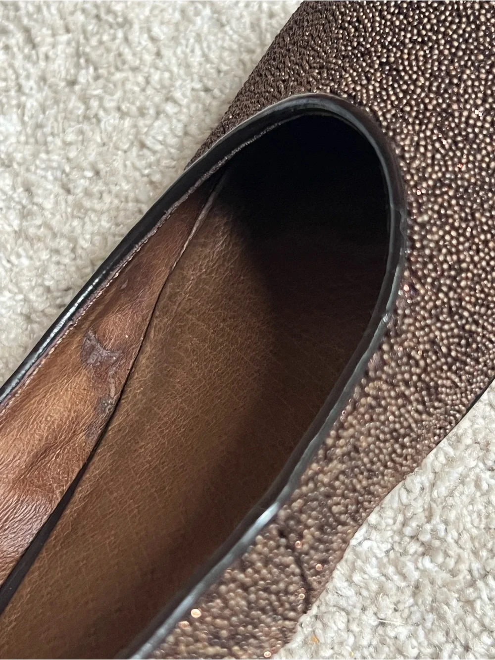 DONALD J PLINER Javen CR Bronze Caviar Sparkle Wedge